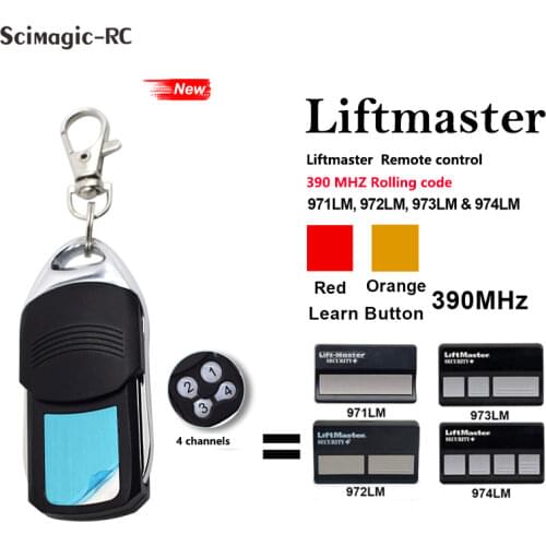 Liftmaster Copy Garage Door Remote Control 971LM 972LM 973LM 974LM Rolling Code Remote Control Electric Door Remote Control 390M
