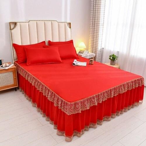 Promotion New Lace Bed Skirt Household Fashion Room Simmons Mattress Protective Case Covers ( Not F0017 Including ) Pillowcase