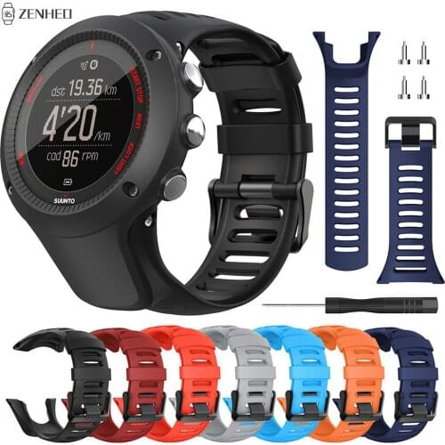 24mm Silicone Strap For Suunto Ambit Series 1/2/3 Watchband For SUUNTO AMBIT 1/2/2S/2R/3P/3S/3R Sport Watch Band