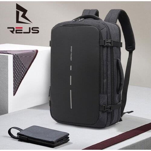 REJS LANGT Anti-Theft Backpacks with Charging Daily Office Work Business Backpack Men Fit 15.6 Inch Laptop Waterproof Travel Bag