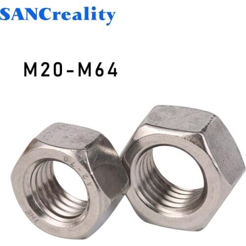 Hexagon Hex Nuts DIN934 M1-M64 Nut For Screws Bolts High Quality 304 Stainless Steel