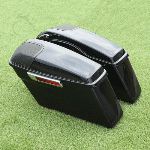 Motorcycle Saddlebag W/ Cutout Speaker Grill For Harley Touring Road King Electra Glide Road Glide Ultra-Classic 2014-2020 2019