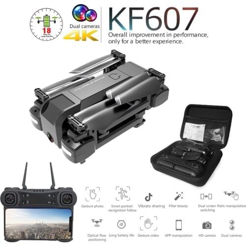 KaKbeir KF607 Quadcopter with Wifi FPV 1080P 4K HD Dual Camera Optical Flow Selfie Drone Foldable Mini Dron VS SG106 xs816