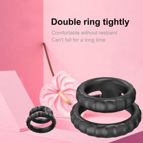 OLO Cock Lock Ring Scrotum Bind Elastic Sex Toys for Men Erection Penis Ring Male Dice Delay Ejaculation Liquid Silicone