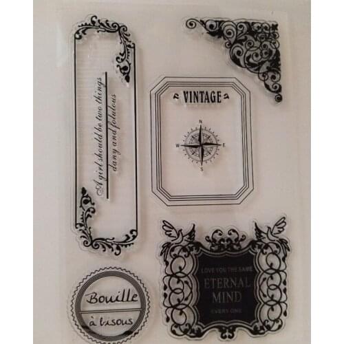 Succinct Transparent Rubber Lace Stamp Clear Silicone Stamps for DIY Scrapbooking Decoration Craft Stamp Sheet