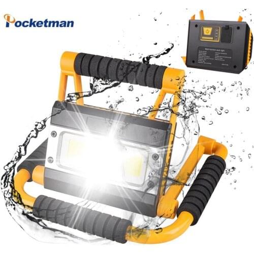 100W LED Work Lamp USB Rechargeable LED Torch Camping Lantern Water Resistant Outdoor Search Flashlight for Fish Hunt