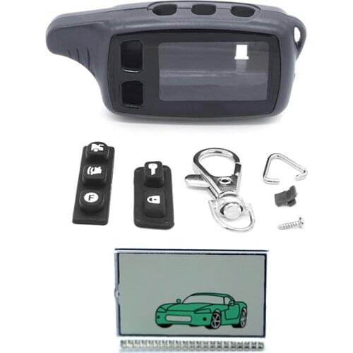 Tw9010 Case Keychain Key Chain+TW9010 lcd display For Tomahawk 9010 2-Way Car Remote Controller Cover Housing Key Shell Tw-9010
