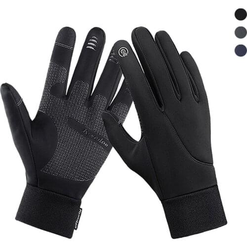 Outdoor Warm Cycling Gloves Motorcycle Riding Gloves Touch Screen Winter Warm Gloves Windproof Thermal Waterproof Cycling Gloves