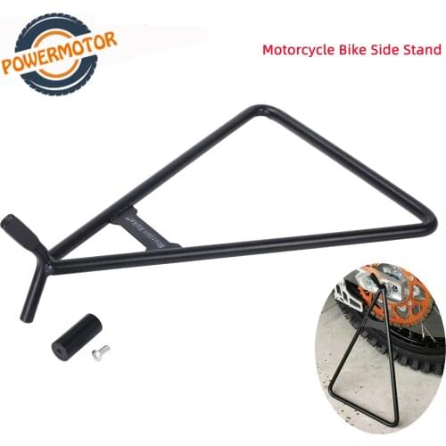 Universal New Accessories Black Steel Motorcycle Triangle Side Stand 39x25x11cm For Dirt Bike MX Motocross Kickstand