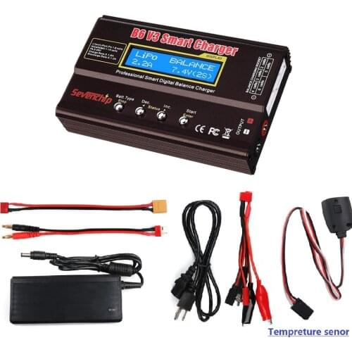 B6V3 B6 V3 80W 6A LiPo Battery Charger 1S-6S Digital Discharger for Li-ion Life NiCd NiMH LiHV PB Battery + Power Supply