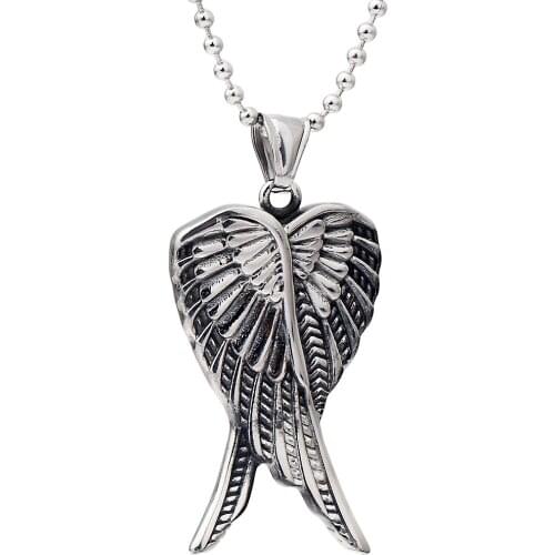 No Fade Jewelry Mens Stainless Steel Gothic Skull Biker Pendant Necklace, 24" Link Chain