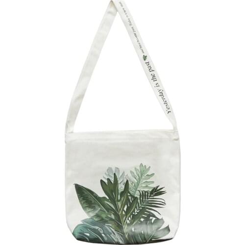 Fashion Leafs Printed Women Shoulder Bag Handbag Simple Plant Crossbody Bag For Girls Large Capacity Female Messenger Bags