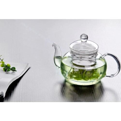 1PC 400ML,600ML,800ML 1000ML 1200ML Heat Resistant Bottle Cup Glass Teapot with Infuser Tea Leaf Herbal Coffee Office JN 1010