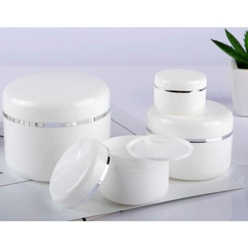 10Pcs Face Cream Lotion Cosmetic Container Plastic Refillable Bottles Eyeshadow Cream Pack Box Pots Empty Makeup Jar Pot