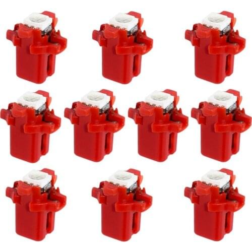 10pcs T5 B8.3 B8.3D LED Car Board Instrument Panel Lamp Auto Dashboard Warming Indicator Wedge Light Green Yellow Red Blue White