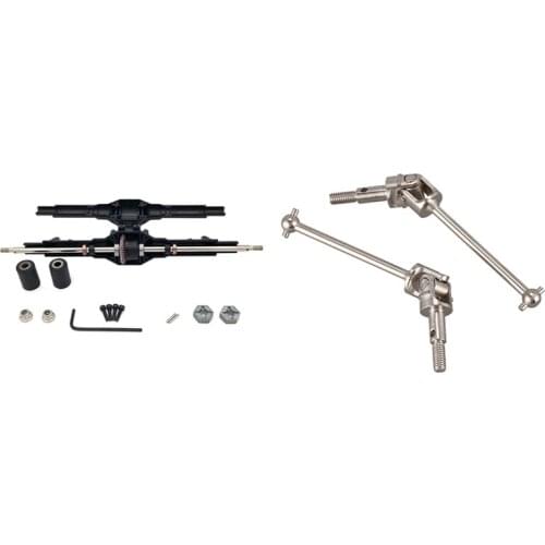 2 Set RC Car Part: 1 Set Rear Axle Rear Gearbox & 1 Set Aluminum Universal Drive Joint Shaft