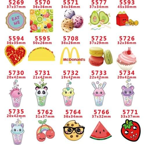 2018 new arrival Free shipping 30 pcs/package printed resin planar flat-back resins for Hair Bow Decoration PR5269