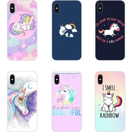 For LG G3 G4 Mini G5 G6 G7 Q6 Q7 Q8 Q9 V10 V20 V30 X Power 2 3 K10 K4 K8 2017 Mobile Phone Skin Case Hippo Rainbow Unicorn Horse