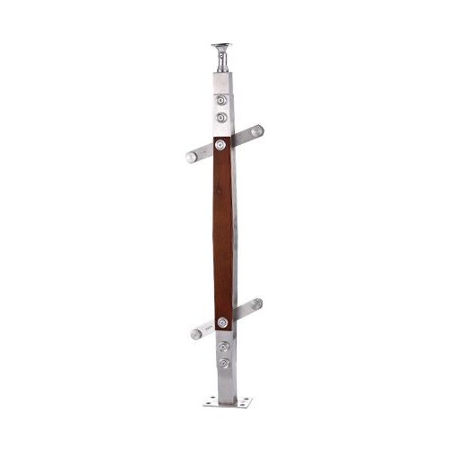Freeshipping 950mm Wooden column Floor Mount Newel Handrail Armrest Post Pillar Pole for Glass