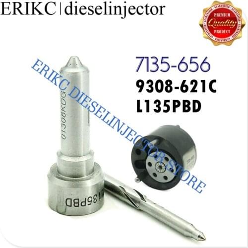 ERIKC Diesel Injector Repair Kit 7135-656 Including Nozzle L135PBD valve 9308-621C for EJBR00504Z 4S7Q9K546BD 02CS27643