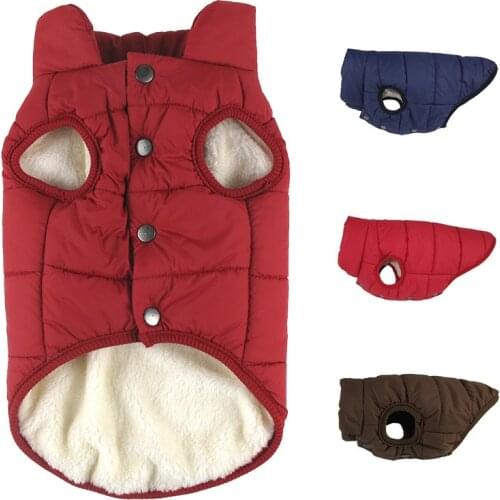 French Bulldog Warm Vest Pet Dog Winter Clothes for Small Medium Large Dogs Pets Clothing Chihuahua Coat Pug Costume Yorkshire