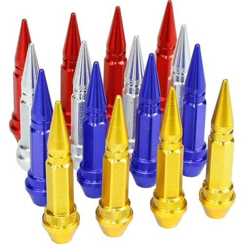 4pcs/Set Universal Auto Bicycle Car Tire Valve Cap Valve Stem Caps Wheels Rims Racing Lug Nuts TT100868