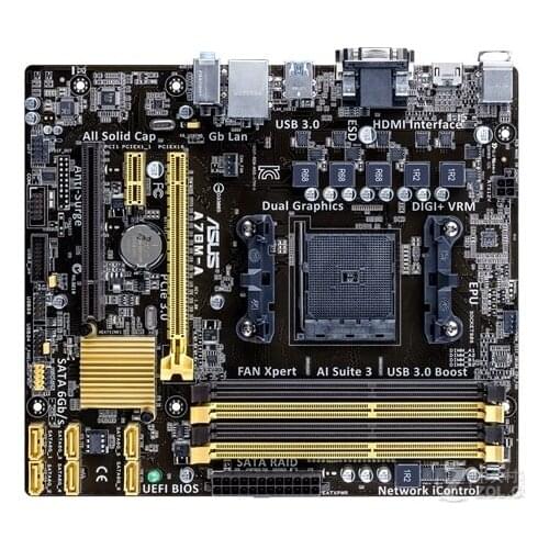 For ASUS A78M-A original motherboard Socket FM2 FM2+ DDR3 64GB USB3.0 SATA3 A78 Micro ATX Desktop Motherboard