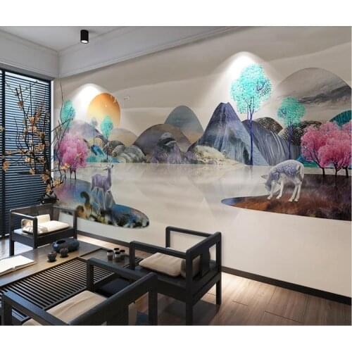 Nordic 3D Abstract ELK Wallpaper Wall Mural HD Photo Wallpapers Home Wall Decor Deer Wall Paper 3d Art Painting