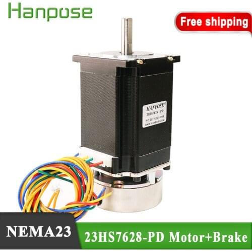 NEMA23 23HS7628-PD stepping motor high precision 189N.cm two-phase adaptive 57 stepping driver controller with brake for 3D