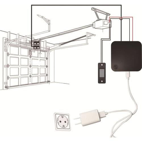 Tuya Smart Garage Door Opener Wifi Switch APP Control audio Password Control Real Time Monitor Work for Alexa Echo Smart Life