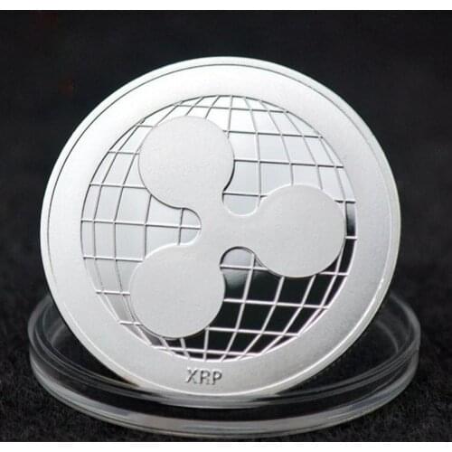 XRP Cryptocurrency Corrugated Coin Alloy Commemorative Round Gold-plated Collection Souvenir Lucky Coin Gift Challenge Coin