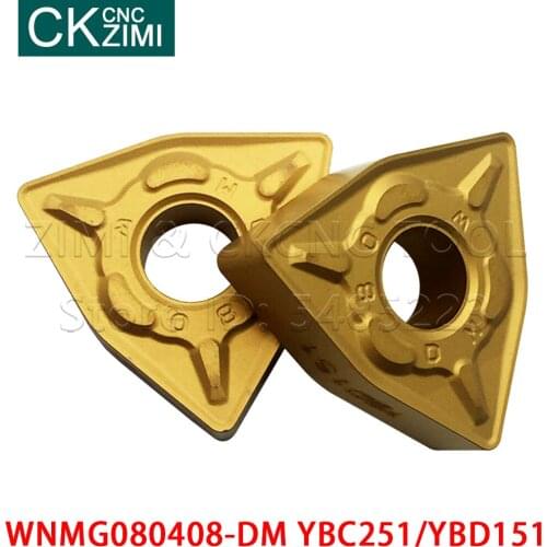 WNMG080408-DM YBC251 WNMG080408-DM YBD151 Carbide Inserts CNC tools Turning Inserts Cutting blade high quality WNMG for steel