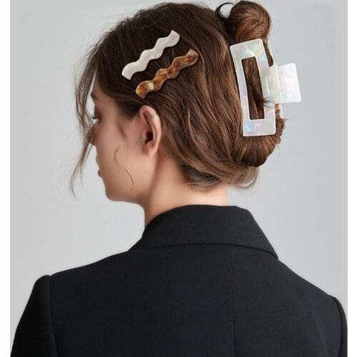 Acetate Hair Clip Women European And American Fashion Clip Clip Side Acetate Clip Word Hair Long New Bangs Style Y1U0