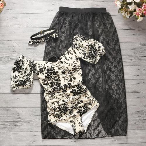 2021 Women Print Push Up One Piece Swimwear Sexy Swimming Beachwear Summer Swimsuit Bathing Suit Swim Monokini Suits with Skirt