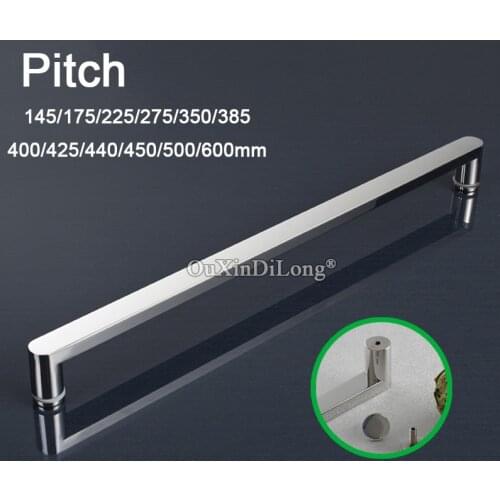1PCS Gold/Dumb Black C:C 440mm Stainless Steel Shower Room Glass Door Handles Glass Door Push / Pull Handles Towel Bar GF138