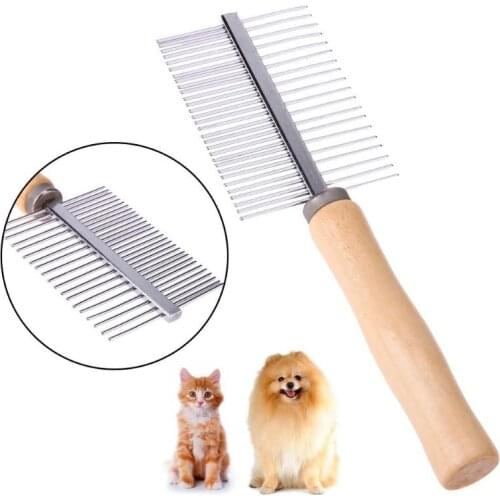 1PCS Pet Rake Comb Grooming Steel Needles Comb For Dogs Puppy Cat Hairbrush Grooming Tools Dogs Accessories Cat Supplies