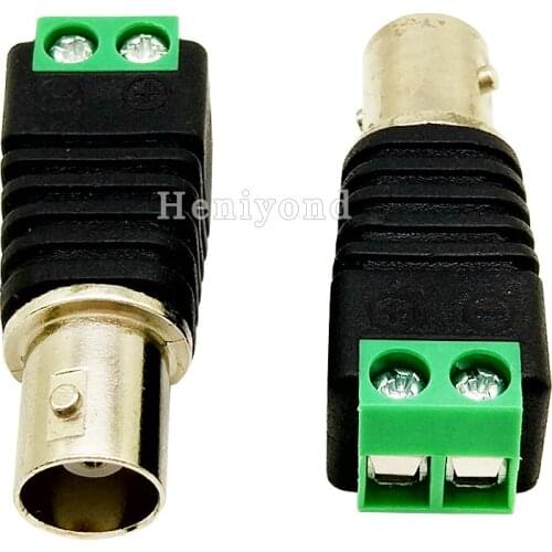 10pcs Cat5 to BNC Female Connector Coax for CCTV Camera BNC UTP Video Balun Connector Adapter BNC Plug For CCTV System