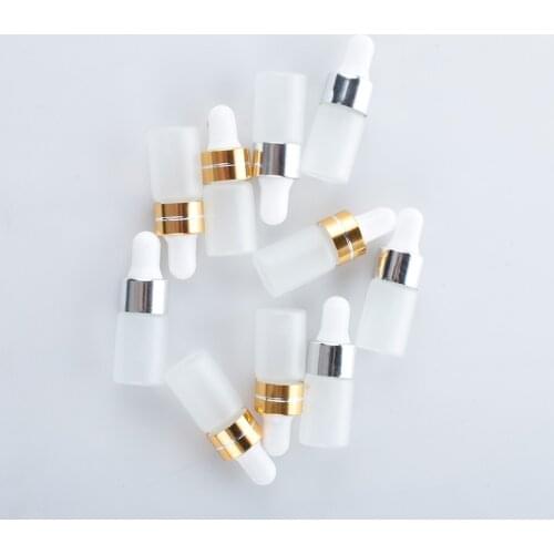 100pcs/lot 3ml Glass Bottle Dropper Vial with Pure Glass Dropper Perfume Sample Tubes Essential Oil Vial