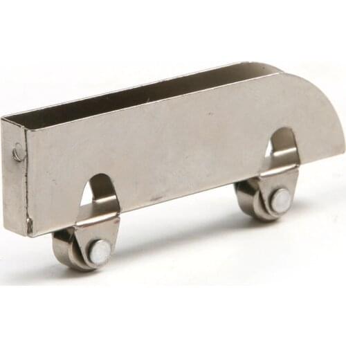 10PCS Showcase Glass Cabinet Sliding Door Roller Clamp Steel Wheel Pulley Track