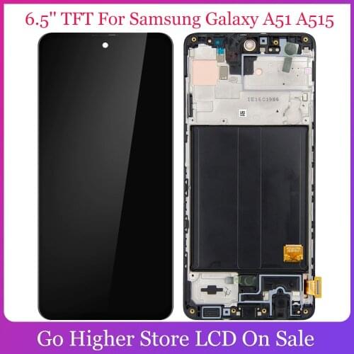 6.5'' High Quality For Samsung Galaxy A51 A515 Lcd A515F A515F/DS A515FD LCD Display Touch Screen Digitizer Glass Panel Assembly