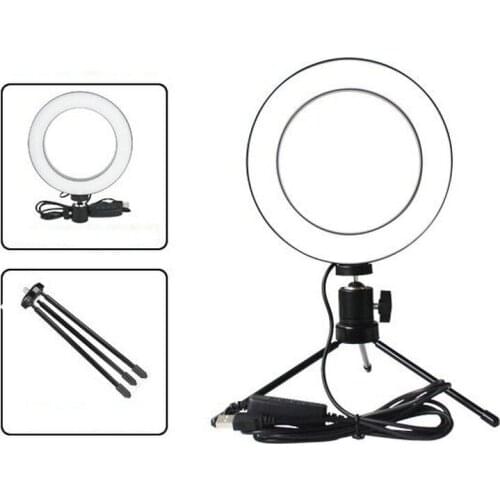 8" LED Ring Light Kit W/Desk Stand Dimmable Beauty Makeup Phone Camera Studio Selfie Vedio record Live Stream fill Lighting 20CM