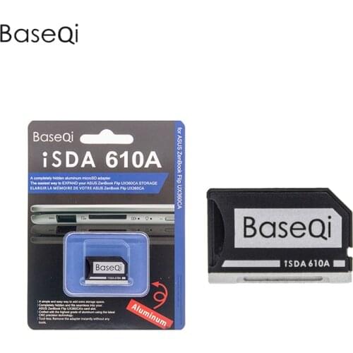 BaseQi Aluminum NinjaDrive Micro SD Card Adapter For Asus UX31A and Asus ZenBook Flip ux360CA