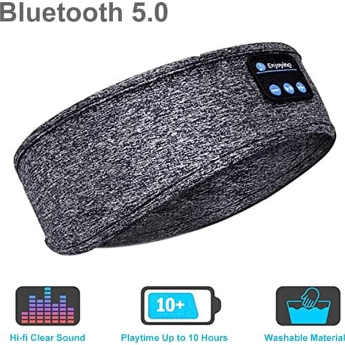 Wireless bluetooth 5.0 Earphones Sleeping Eye Mask Music player / Sports headband Travel Headset Speakers Built-in Speakers Mic