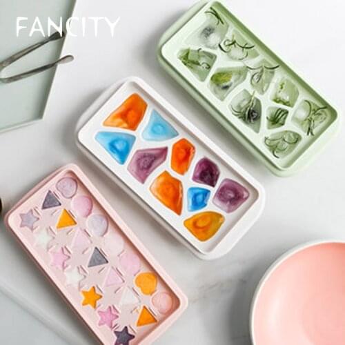 FANCITY Plastic ice tray ice box homemade complementary food to make ice hockey household small quick-freezer refrigerator