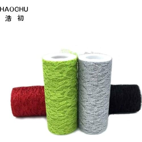 HAOCHU 19 Colors 15cm x 10yard Tulle Organza Roll Fabric Sheer Gauze Element For Wedding Party Decoration Table Runner DIY Dress