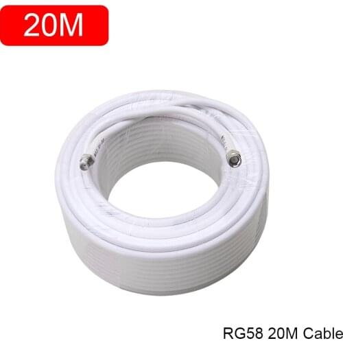 20M Coaxial Cable 20-meter white 3D SMA type connector for signal boosters
