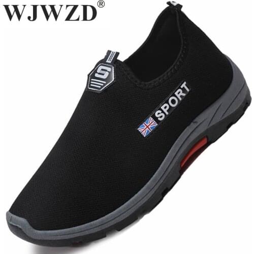 Mesh Men Shoes Summer Lightweight Sneakers Men Non-slip Casual Walking Trainers Breathable Slip on Men Loafers Zapatillas Hombre