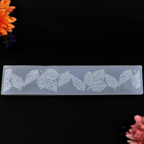Leaves Plastic Embossing Folder For Scrapbook DIY Album Card Tool Plastic Template 21.8x4.6cm KW7102306