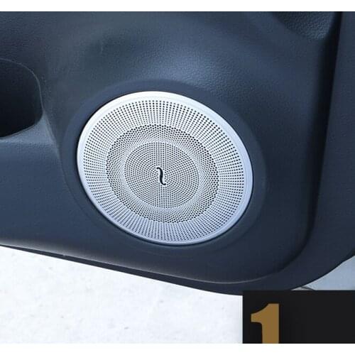 4pcs New Car door speaker cover trim for Qashqai 2014-2020 audio speaker loudspeaker horn lid case stainless steel Cover Trim
