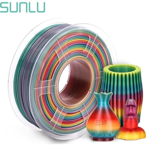 1.75mm Rainbow Gradient Multicolor PLA Filament 1KG 2.2LB 3D Filament Materials For DIY 3D Printer FDM And 3D Printing Pen